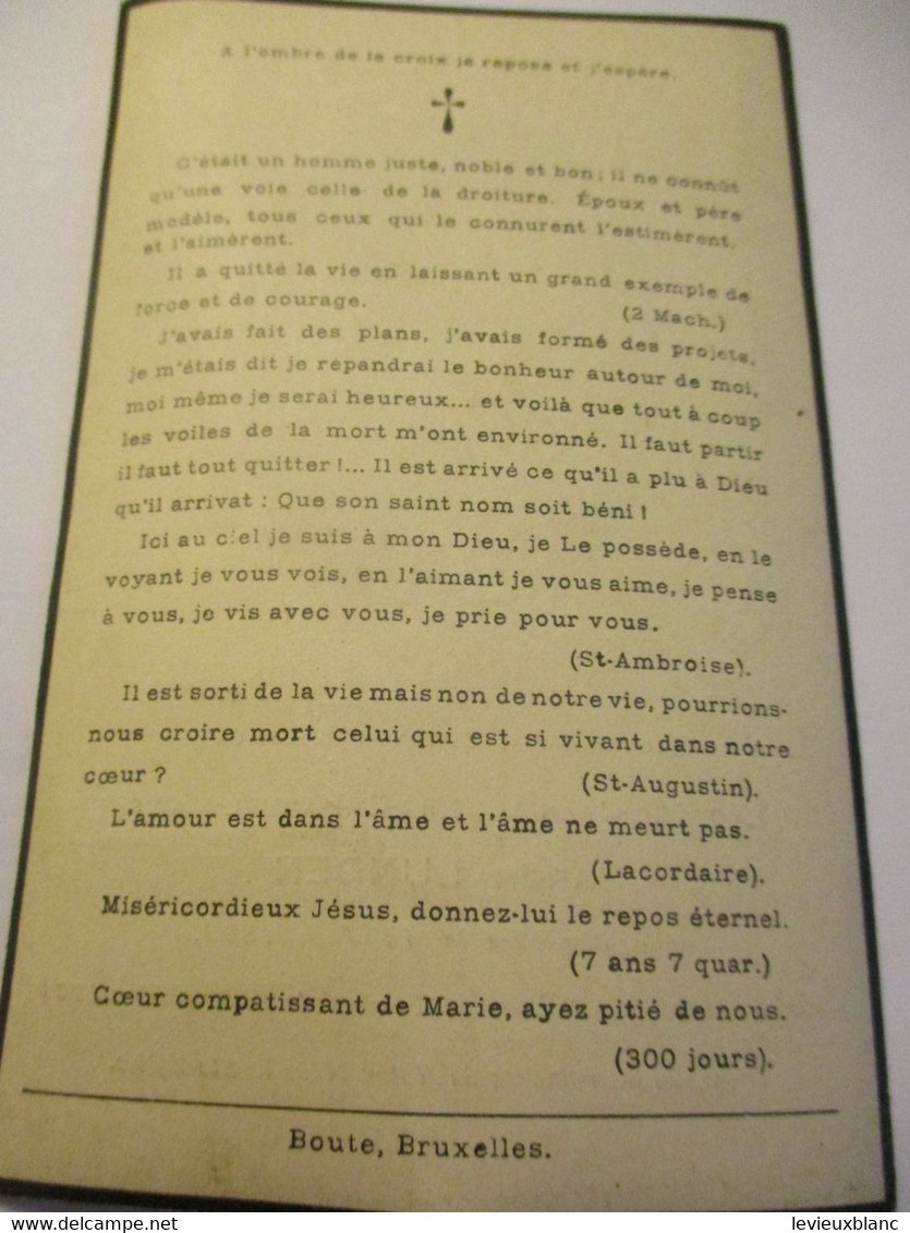 Souvenez-vous Dans Vos Prières//Léopold-Jean--Albéric- BARON LUNDEN/Château De Humbeek/BRUXELLES/1921             FPD125 - Esquela