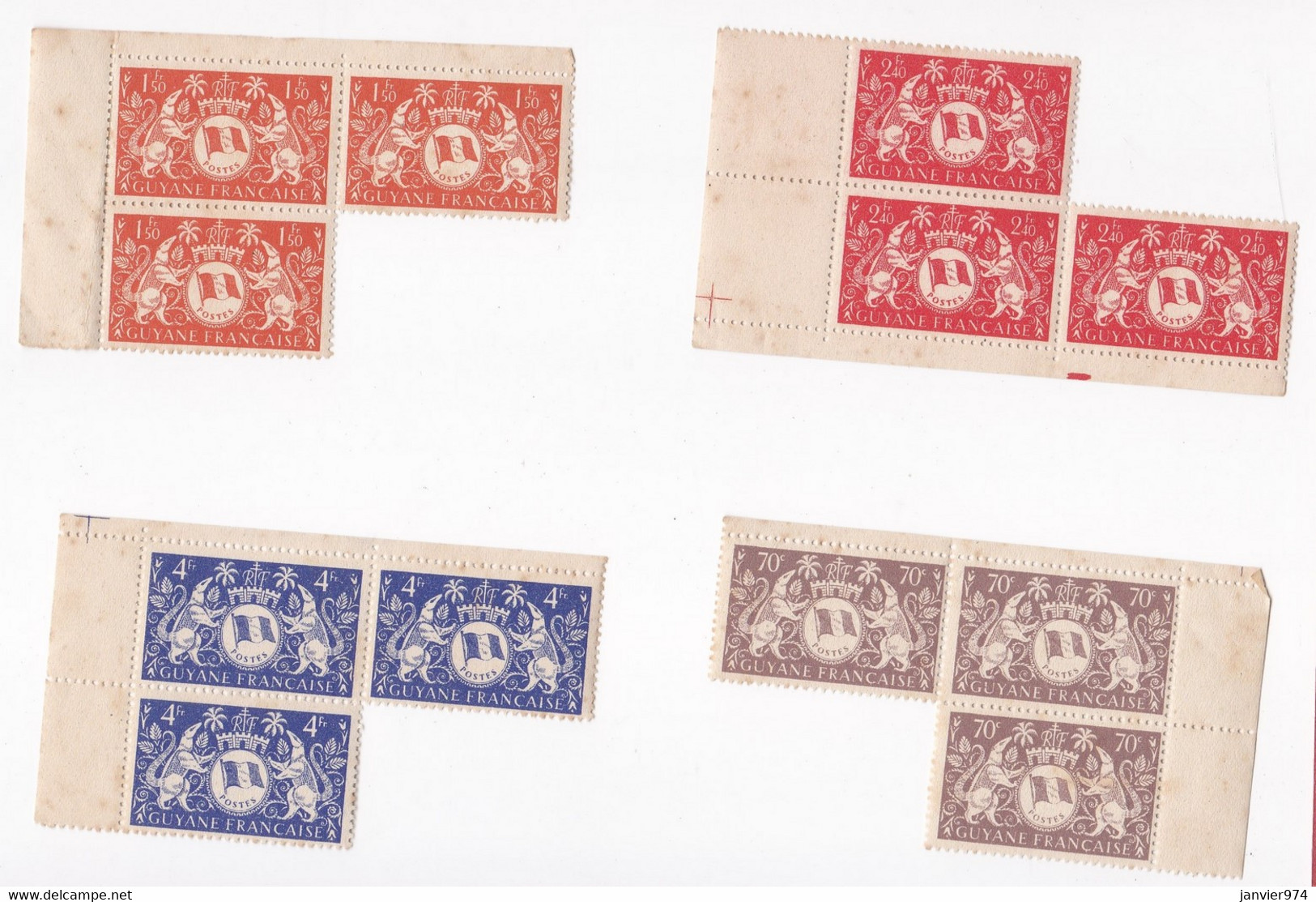 Guyane Française, 1945 Serie De Londres , 40 Timbres Neufs , Voir Scan Recto Verso . - Ongebruikt
