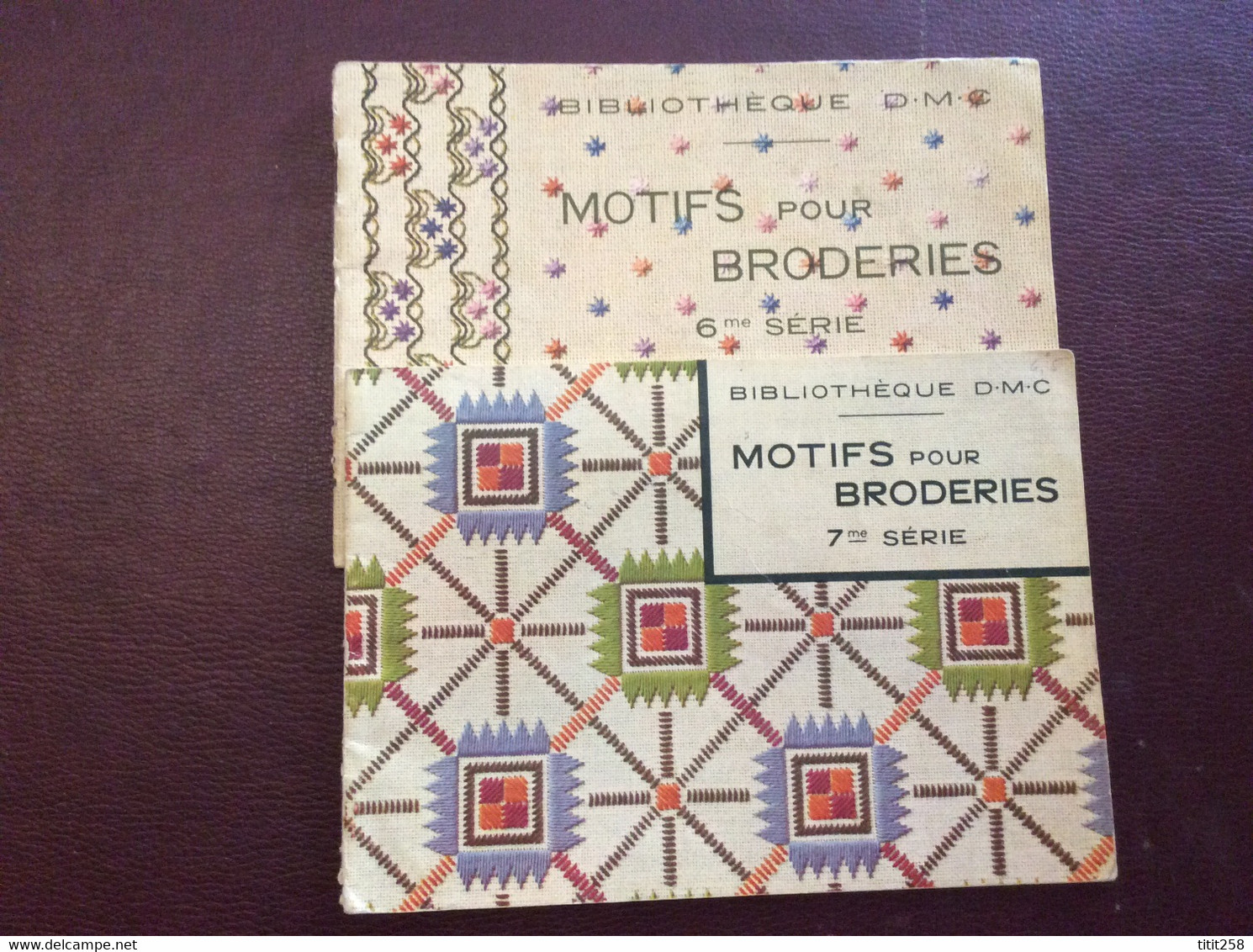 Lot Motifs Pour Broderies 6 / 7 Eme  Série  . DMC . Cachet Dalat Indochine - Cross Stitch