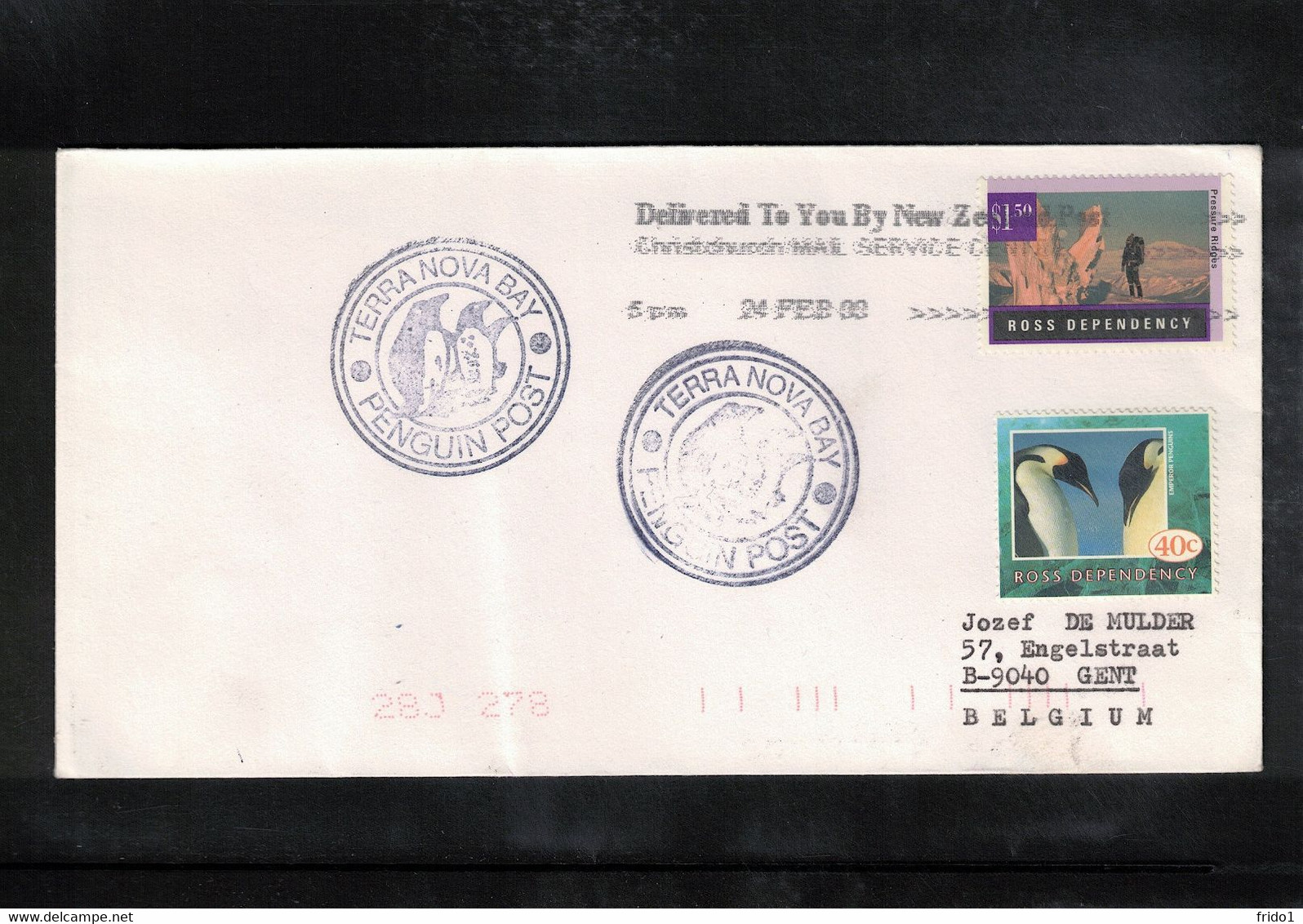 Ross Dependency 1988 Terra Nova Bay - Penguin Post Interesting Cover - Covers & Documents