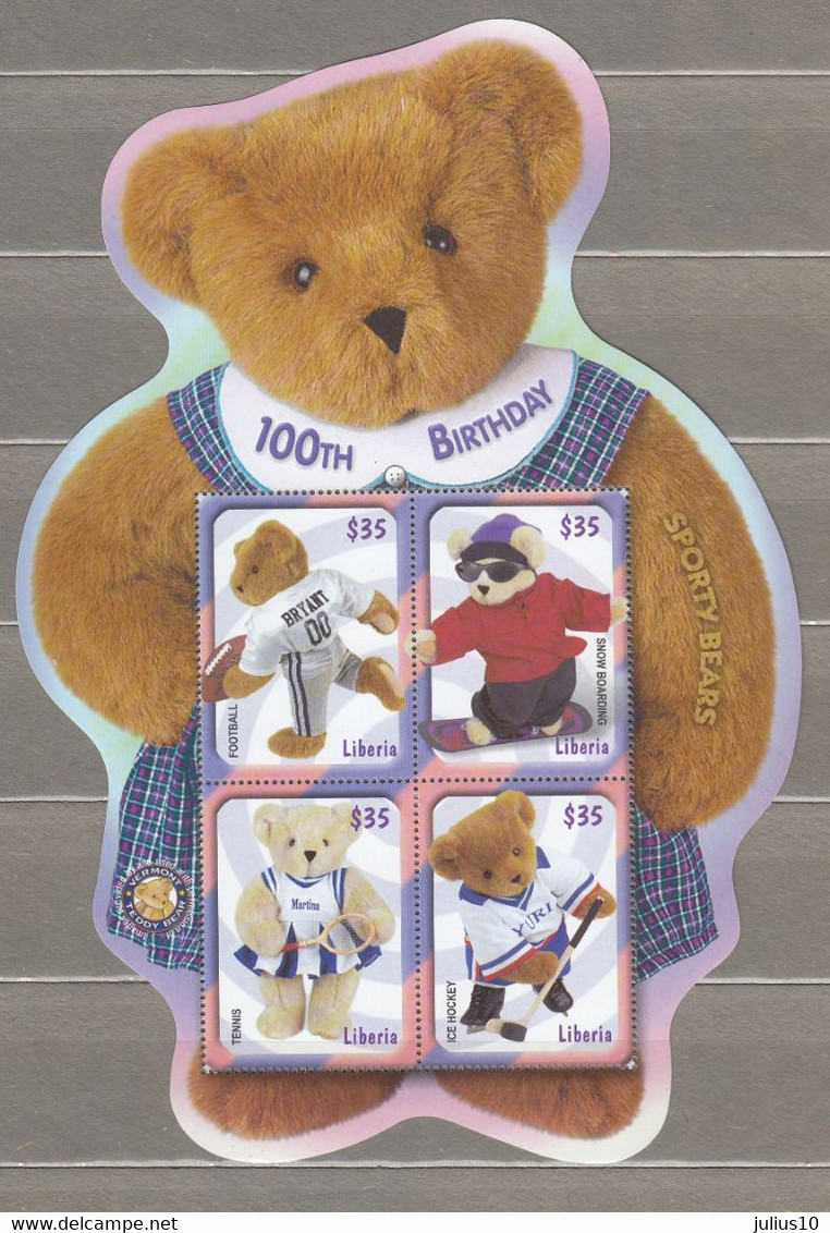 LIBERIA 2002 MNH (**) Teddy Bear Sheet #34232 - Bambole