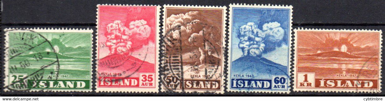 Islande: Yvert N° 208/214, 5 Valeurs - Oblitérés