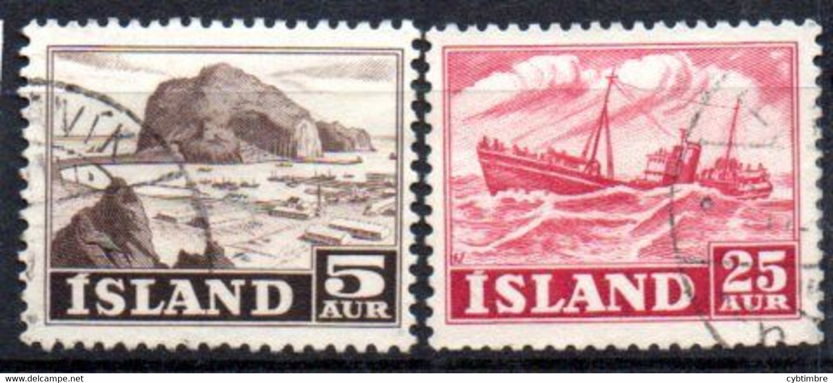 Islande: Yvert N° 254/255 - Usados