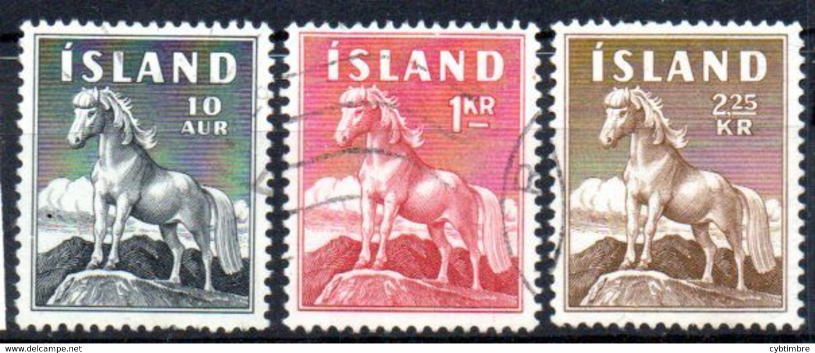Islande: Yvert N° 283/285 - Usados