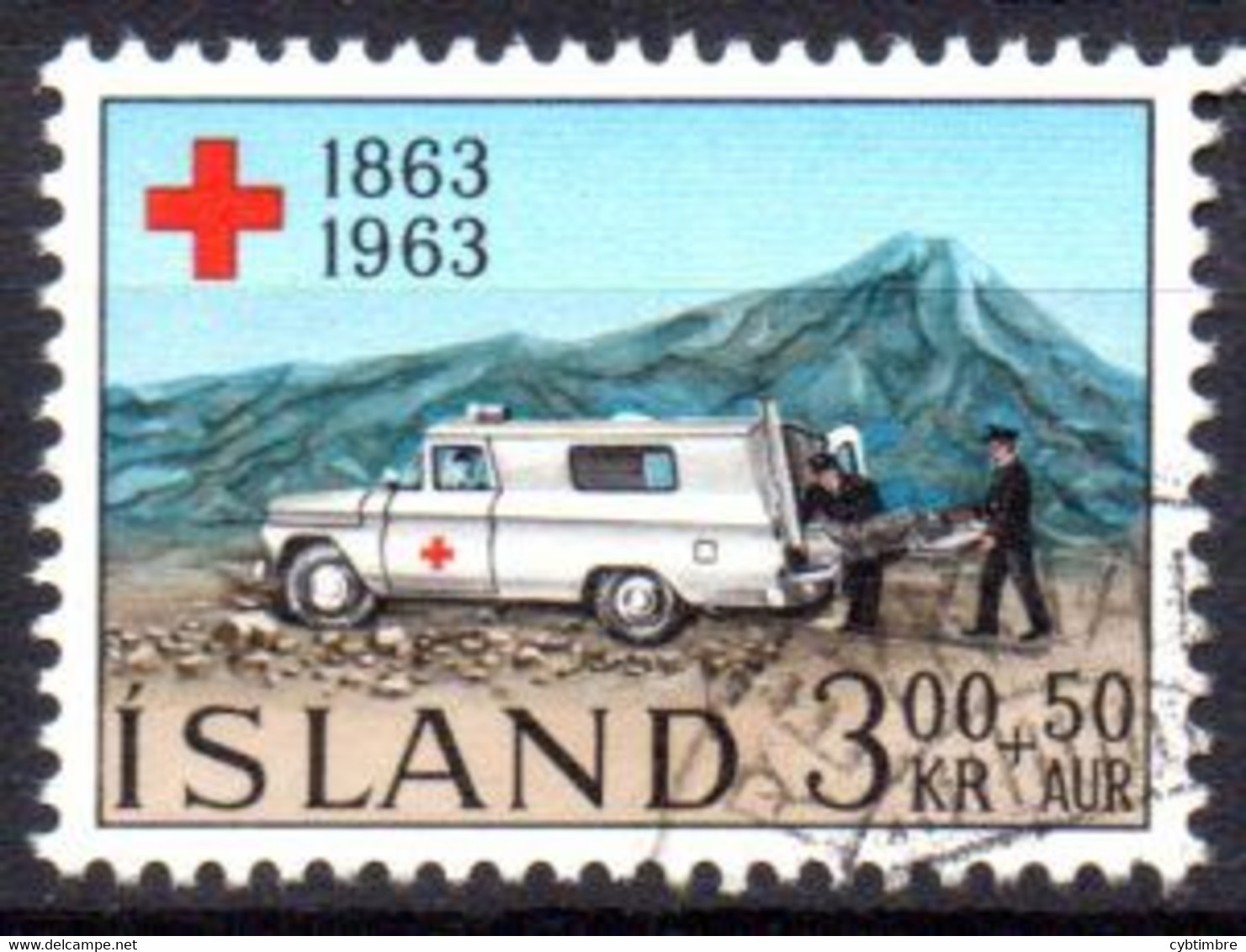 Islande: Yvert N° 330; Croix Rouge - Gebraucht