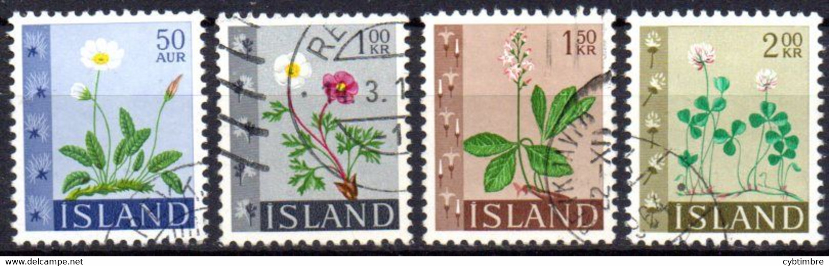 Islande: Yvert N° 336/339; Fleurs - Usados