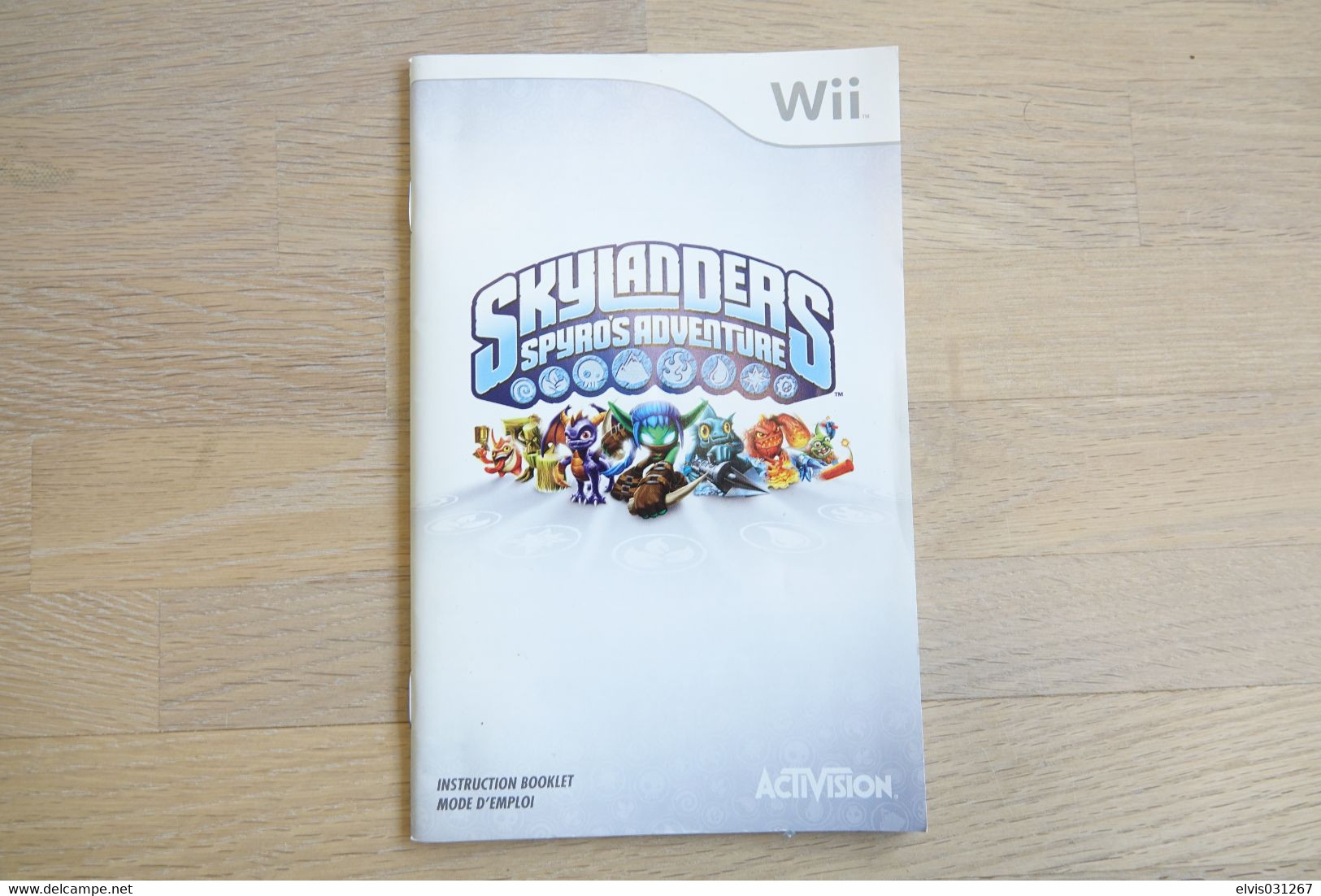 NINTENDO WII  : MANUAL : Skylanders Spyro's Adventure - Game - Manual - Wii