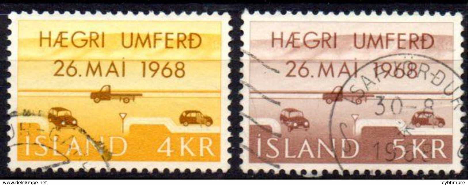 Islande: Yvert N° 374/375 - Usados