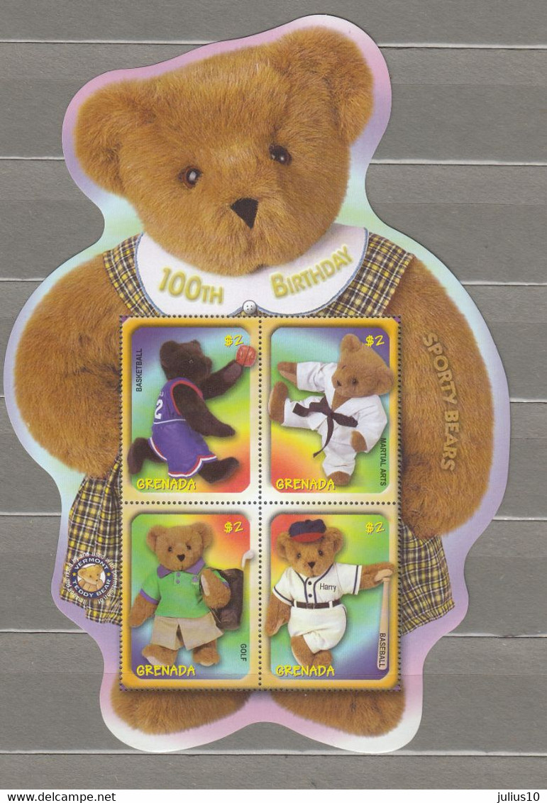 GRENADA 2002 MNH (**) Teddy Bear Sheet #34234 - Bambole