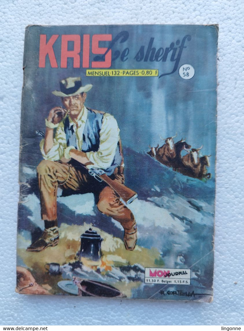 KRIS LE SHERIF Numéro 58 LE TRAIN POSTAL 440  ANNÉE1965 - Mon Journal
