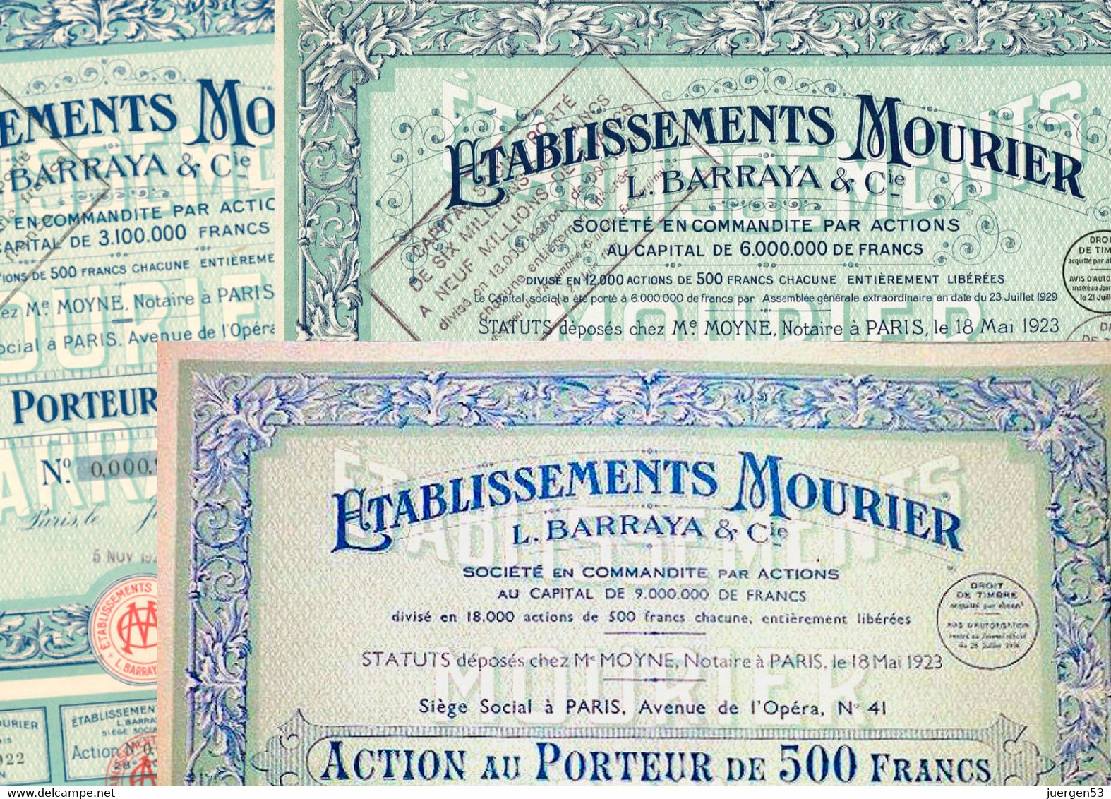 Top: 3 X MOURIER L. BARRAYA & Cie (1923, 1931 + 1936) - Tourisme