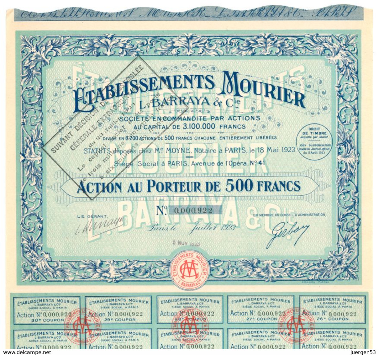 Top: 3 X MOURIER L. BARRAYA & Cie (1923, 1931 + 1936) - Toerisme