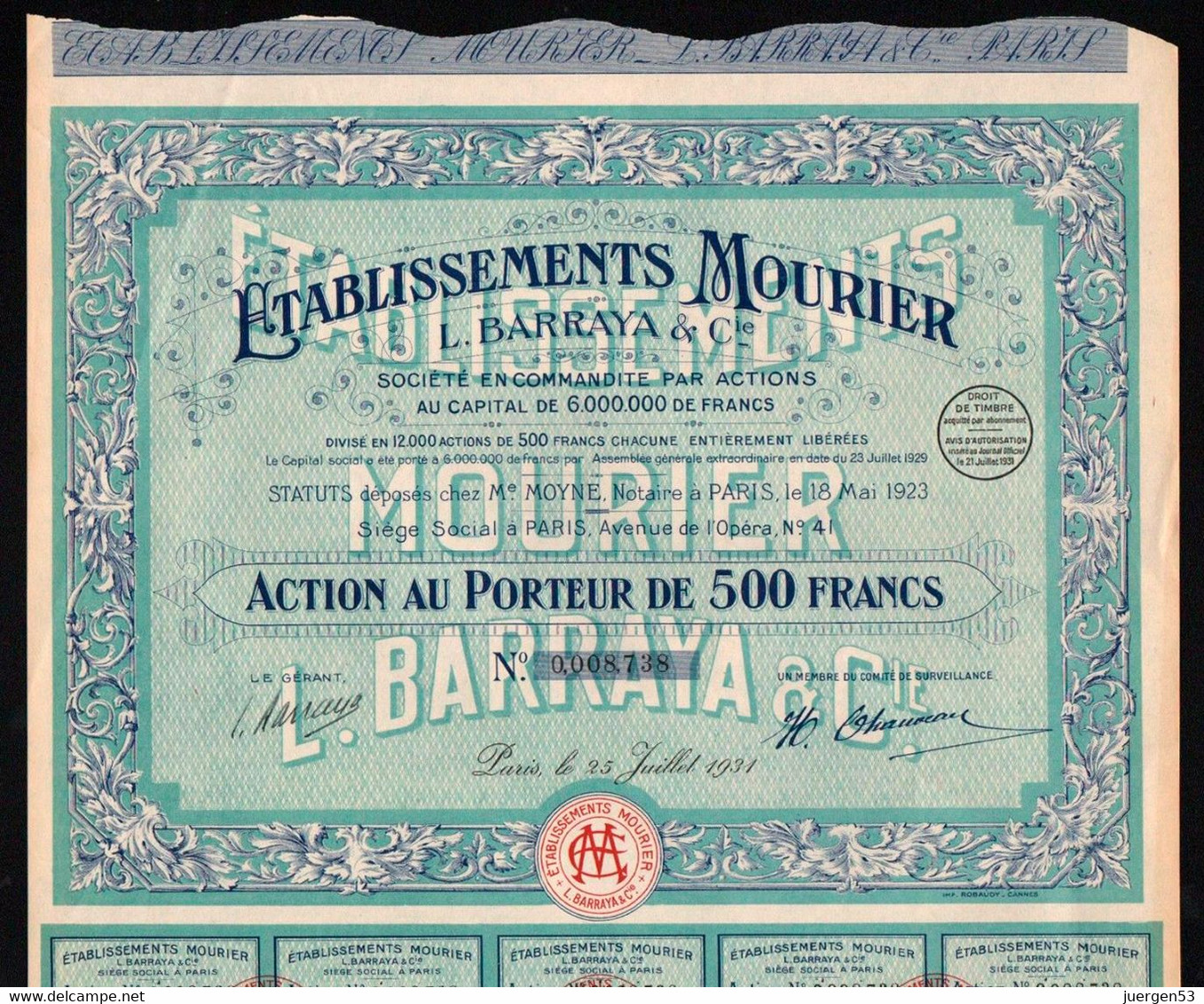 Top: 3 X MOURIER L. BARRAYA & Cie (1923, 1931 + 1936) - Tourismus