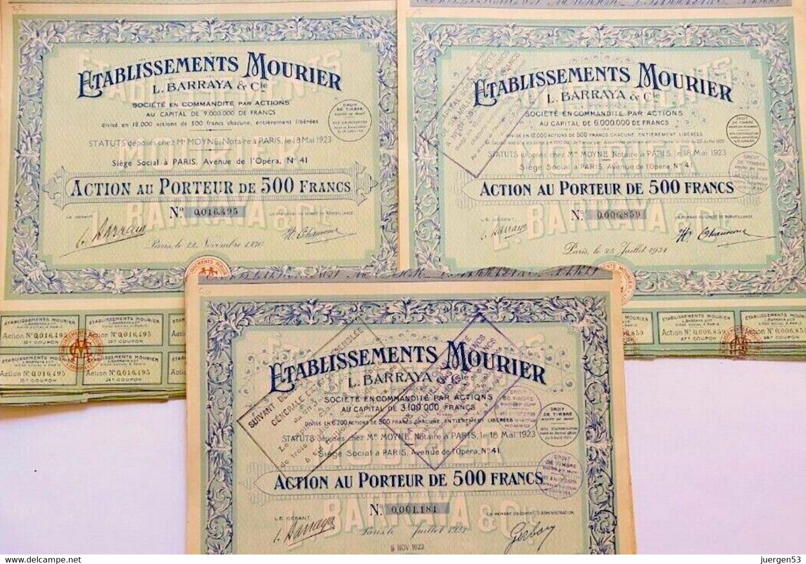 Top: 3 X MOURIER L. BARRAYA & Cie (1923, 1931 + 1936) - Tourismus