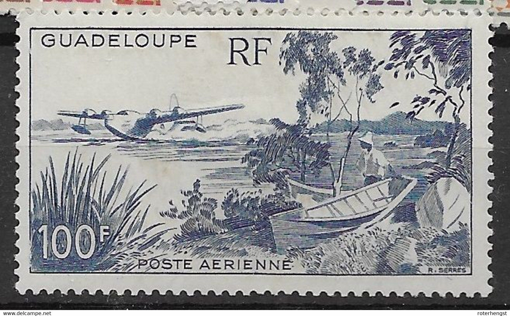 Guadeloupe Mh* Nc  1947 8,5 Euros - Luchtpost