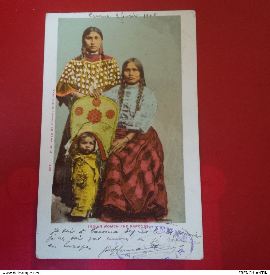 INDIAN WOMEN AND PAPOOSE - Native Americans