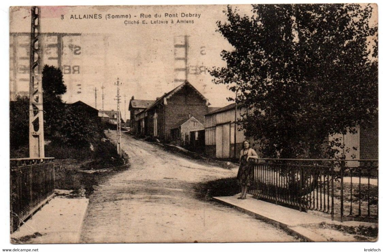 Allaines 80 - Rue Du Pont Debray - 1939 - Cliché Lefèvre N°3 - Allaines