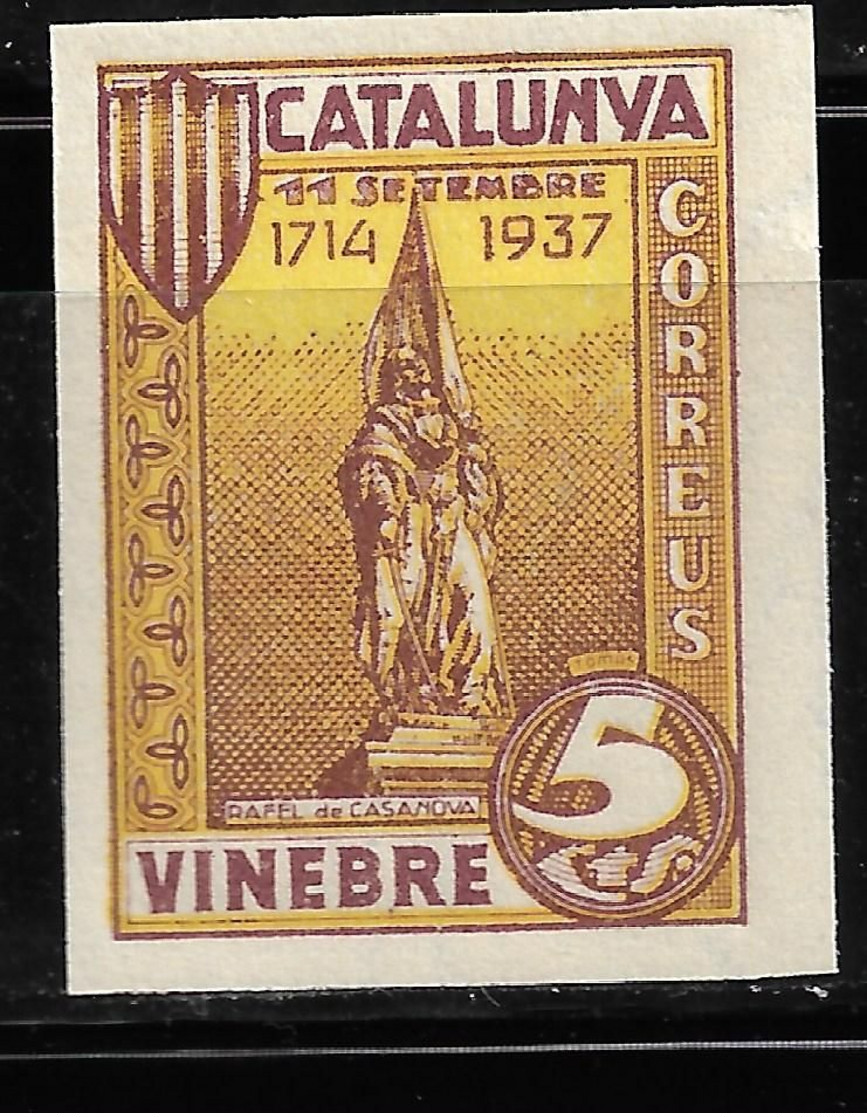 ESPAÑA - REPÚBLICA 1937 VINEBRE - TARRAGONA SELLOS LOCALES SIN DENTAR. MNH. - Otros & Sin Clasificación