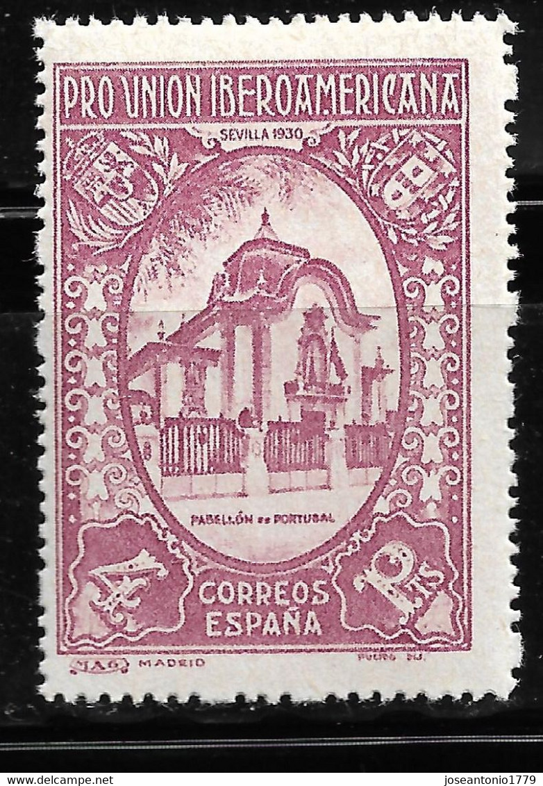 ESPAÑA 1930, EDIFIL 579cce 4pts. Violeta Claro, Cambio De Color Pro Unión Iberoamericana. MNH. - Otros & Sin Clasificación