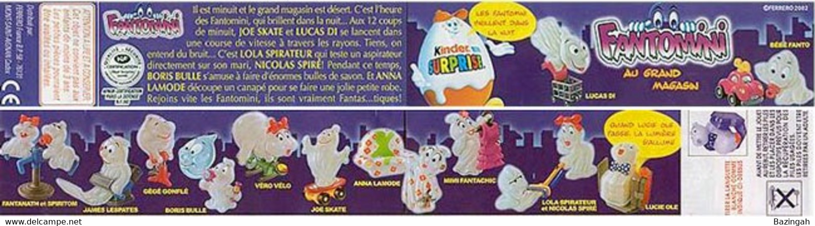 Kinder Surprise - BPZ Fantomini 2002 (France) - Notices