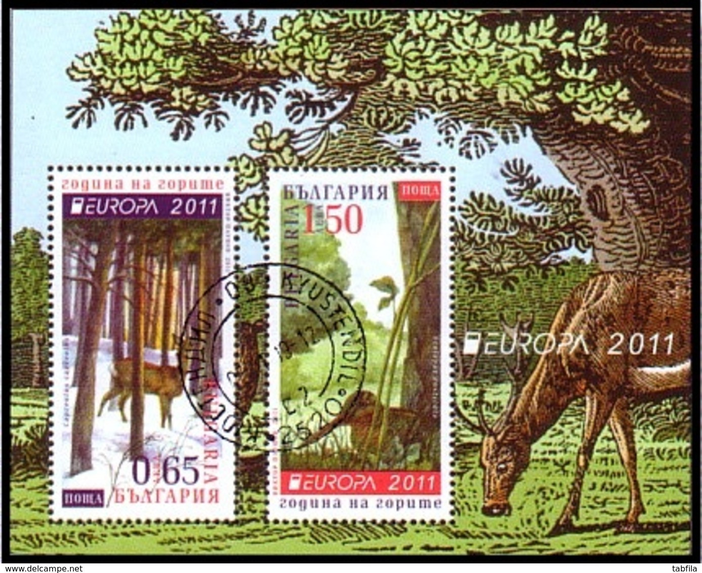 BULGARIA - 2011 -  Europe / Europa-CEPT - Année De Forêts - Bl Obl. - Used Stamps