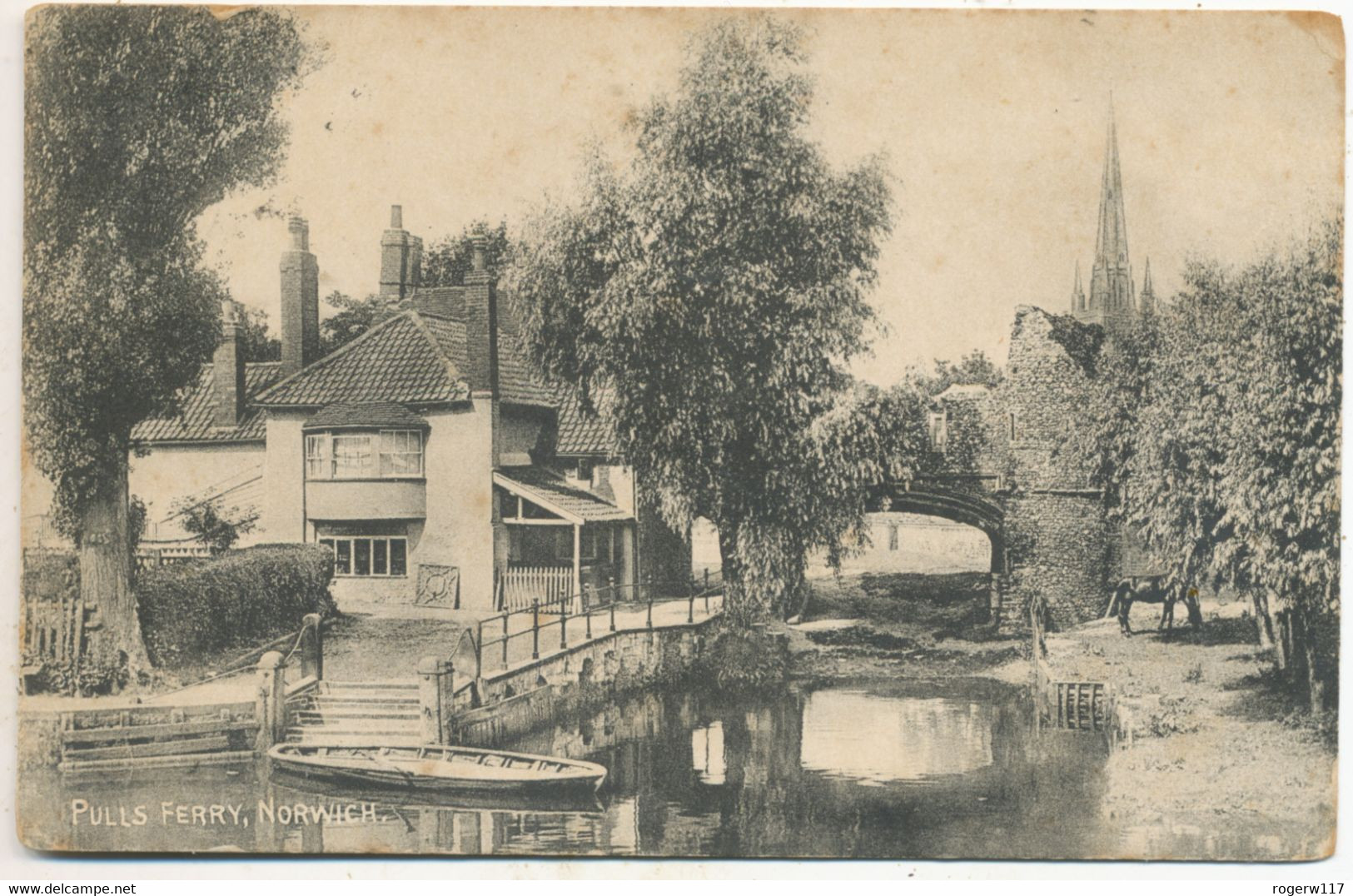 Pulls Ferry, Norwich, 1908 Postcard - Norwich