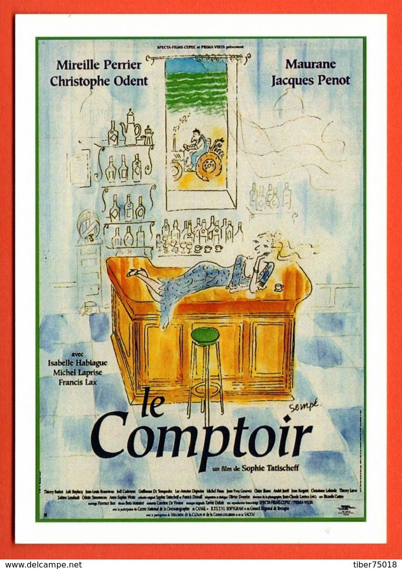 Carte Postale : Le Comptoir (cinema Affiche Film) Illustration Sempé - Sempé