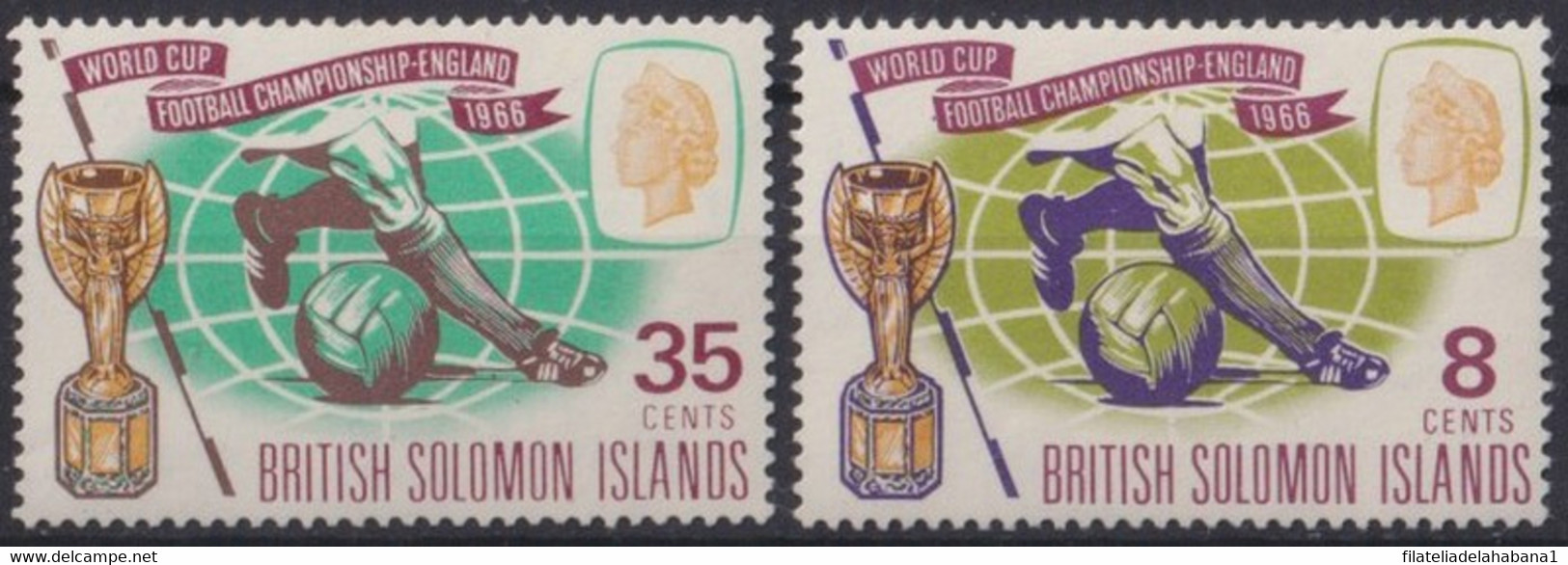 F-EX36438 SOLOMON IS 1966 MNH WORLD CHAMPIONSHIP SOCCER CUP FOOTBALL. - 1966 – Angleterre