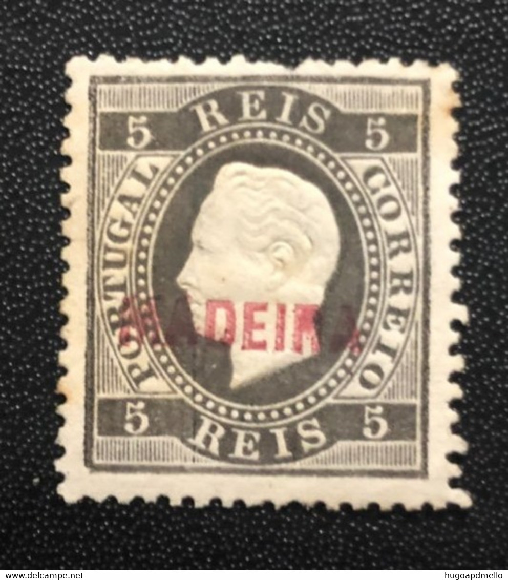 Portugal, MADEIRA, *Hinged, Unused Stamp, Without Gum « D. Luís Fita Direita », 5 R., 1871 -1876 - Ungebraucht