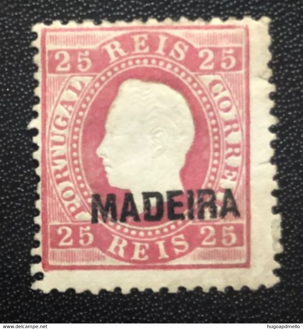 Portugal, MADEIRA, *Hinged, Unused Stamp, Without Gum « D. Luís Fita Direita », 25 R., 1871 -1876 - Ungebraucht