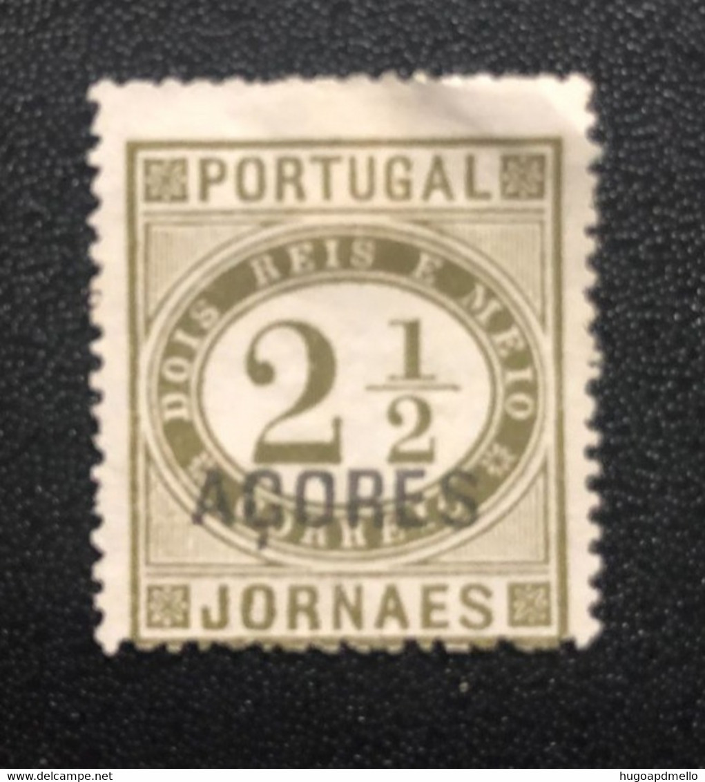 Portugal, AZORES, *Hinged, Unused Stamp, Without Gum « JORNAES », 2 1/2., 1882 - Ongebruikt