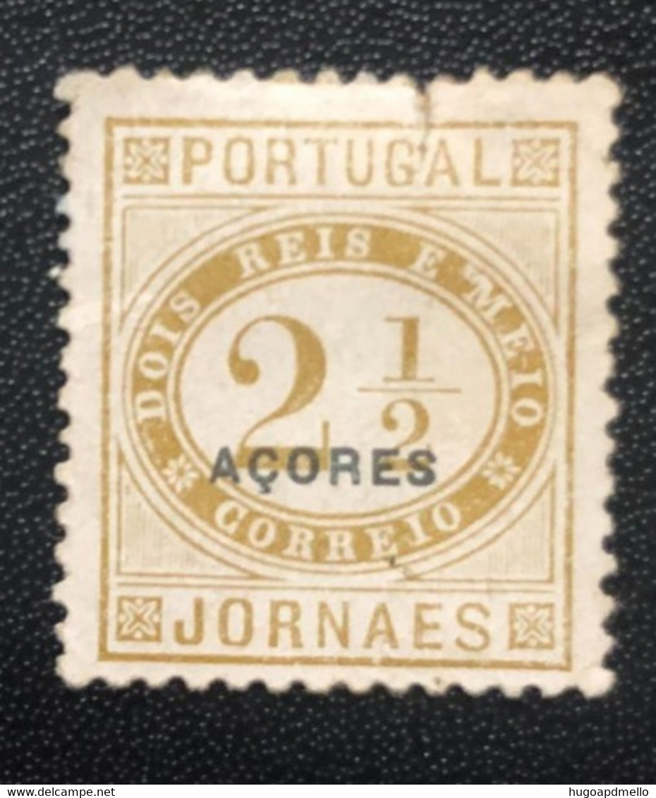 Portugal, AZORES, *Hinged, Unused Stamp, Without Gum « JORNAES », 2 1/2 R., 1882 - Unused Stamps