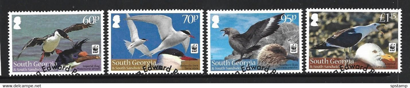 South Georgia 2012  WWF Birds Gulls  Set Of 4 FU - Oblitérés