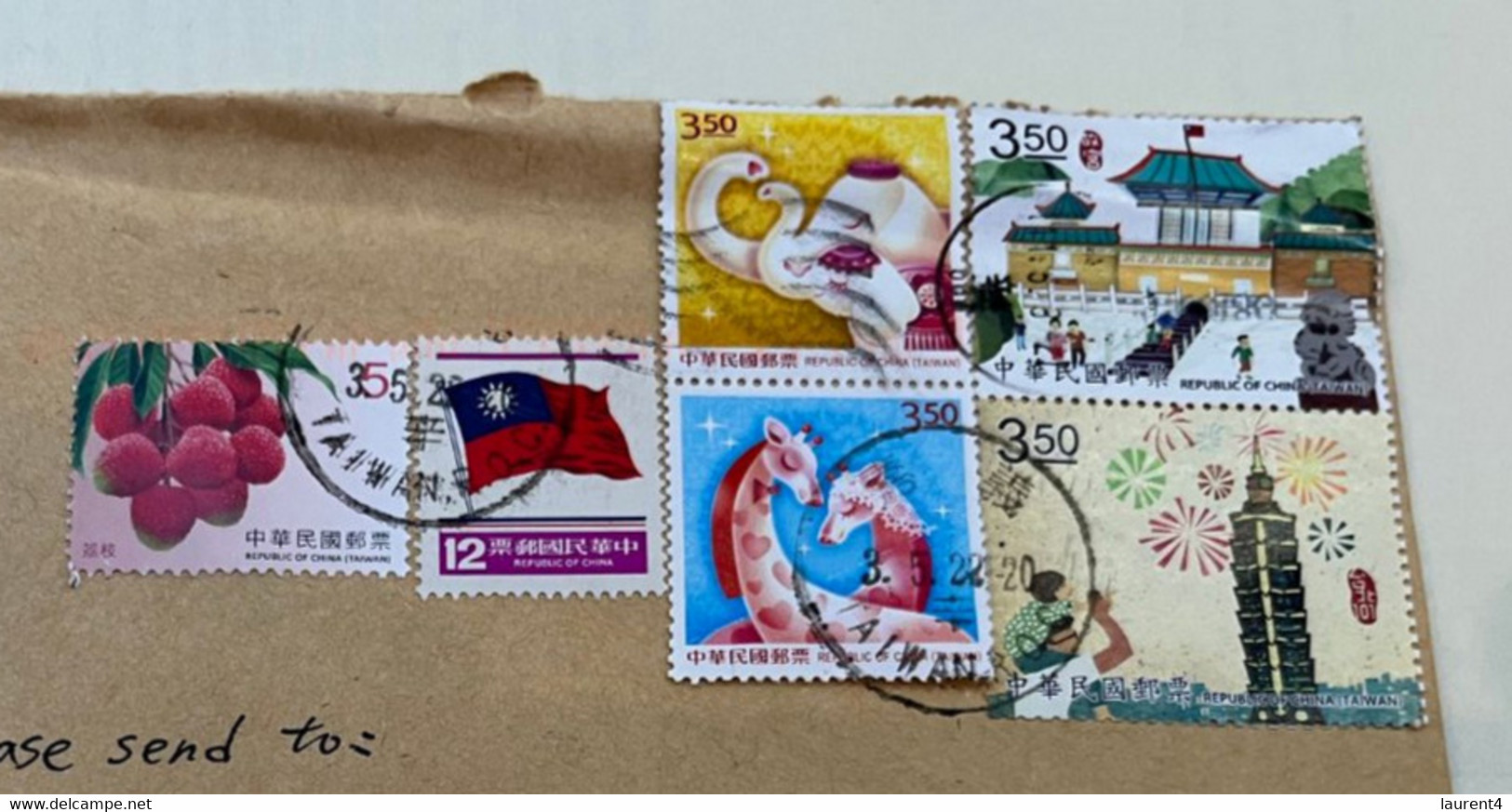 (1 L 7) Letter Posted From Taiwan To Australia (during COVID-19 Pandemic Crisis) 6 Stamps - 18 13,5 Cm - Storia Postale