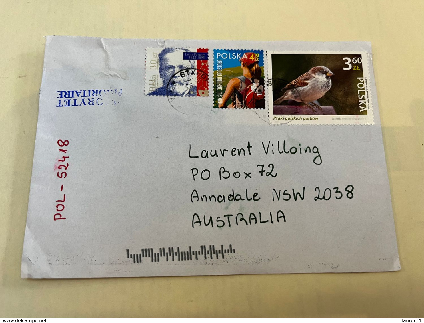 (1 L 7) Poland Letter Posted To Australia (during COVID-19 Pandemic Crisis) 3 Stamps - Brieven En Documenten