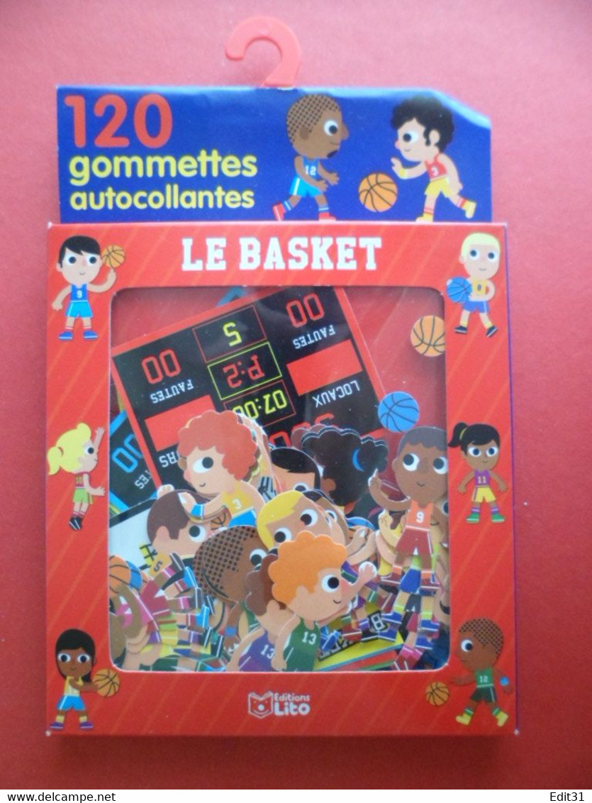 Scrapbooking 120 Gommettes Autocollantes Edition LITO - Sport : Le Basket - Illustration Marc CLAMENS - Scrapbooking