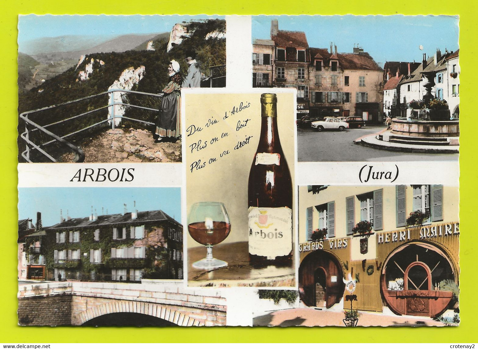 39 ARBOIS 1966 N°2 Rocher Chatelaine Place Liberté Maison Pastina Tonneaux Bouteille Henri Maire Vin Vignes Simca Aronde - Vignes