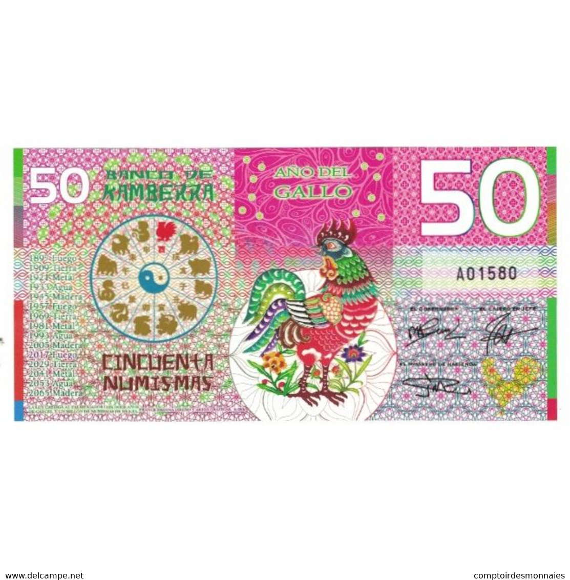 Billet, Australie, Billet Touristique, 2017, 50 Dollars ,Colorful Plastic - Fictifs & Specimens