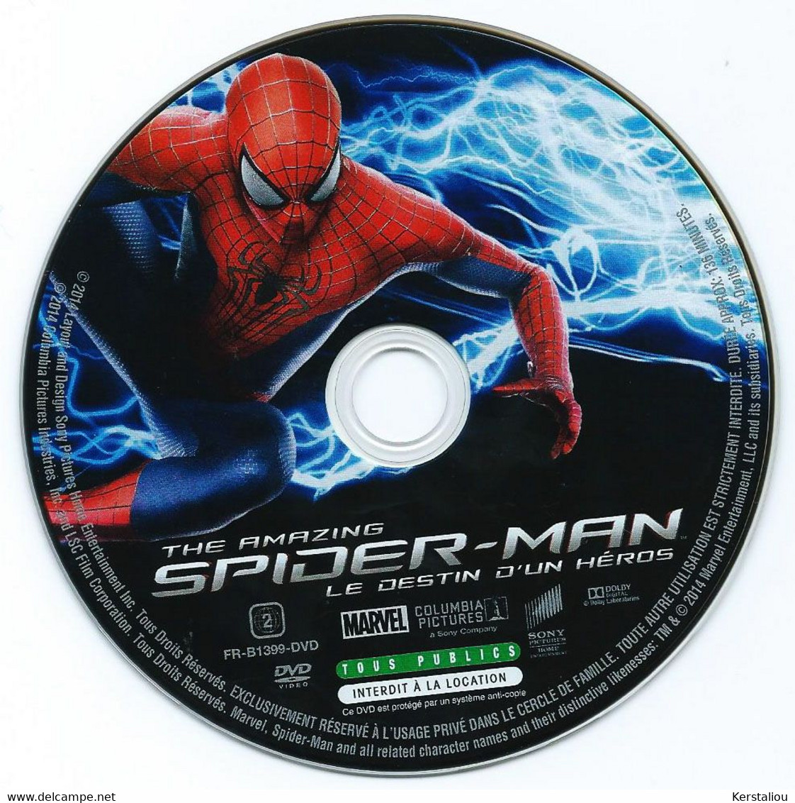 SPIDER-MAN – "Le Destin D'un Héros" – Film De Marc Webb – DVD – 2014 – 720975 – Columbia Pictures A Sony Compagny – Made - Sciences-Fictions Et Fantaisie