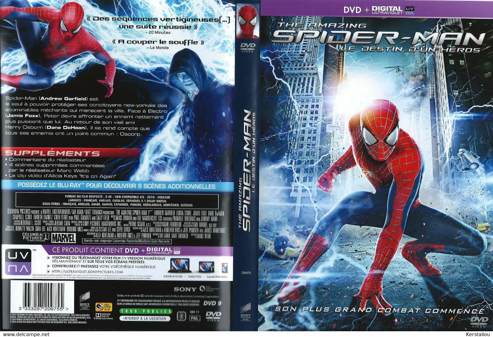 SPIDER-MAN – "Le Destin D'un Héros" – Film De Marc Webb – DVD – 2014 – 720975 – Columbia Pictures A Sony Compagny – Made - Science-Fiction & Fantasy