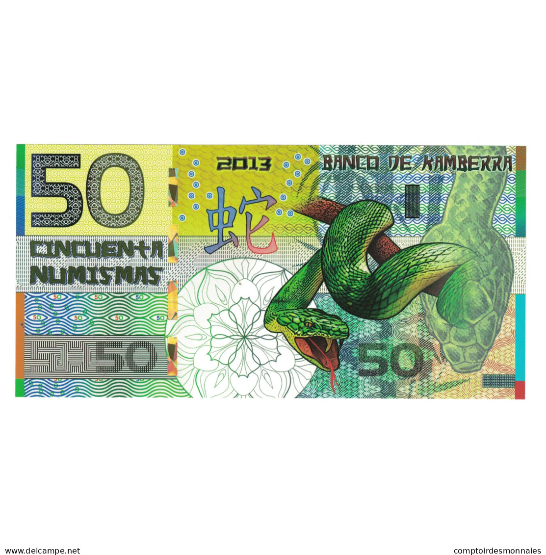 Billet, Australie, Billet Touristique, 2013, 50 Dollars ,Colorful Plastic - Specimen