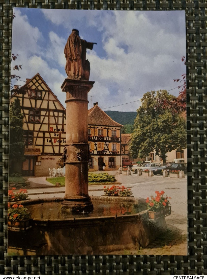 Carte ANDLAU Fontaine Ste Richarde Relais De La Poste - Benfeld