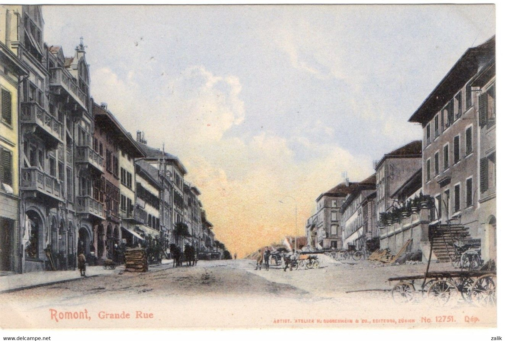 CPA - Romont, Grande Rue - Romont