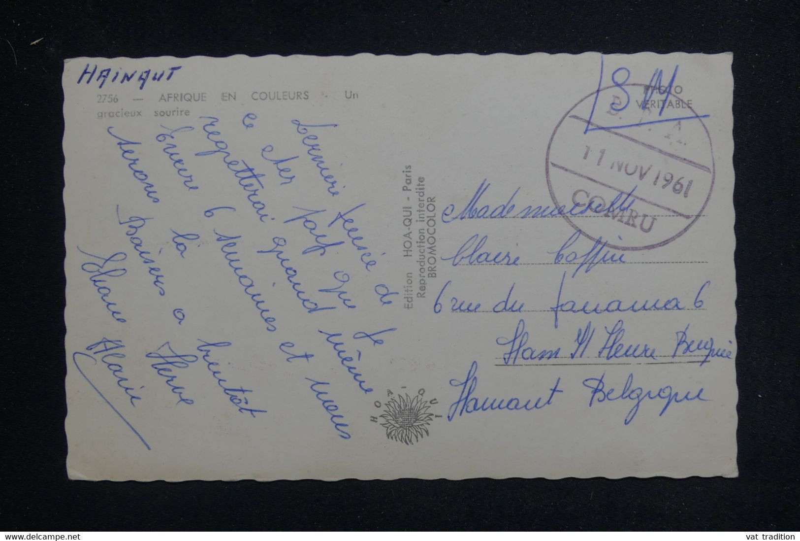 RUANDA URUNDI - Oblitération Militaire Belge Sur Carte Postale En Fm Pour La Belgique En 1961- L 131684 - Covers & Documents