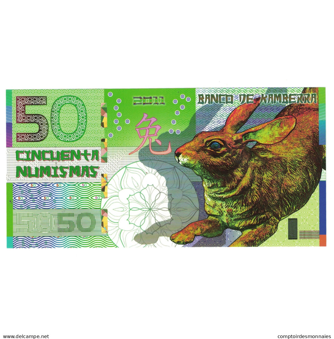 Billet, Australie, Billet Touristique, 2011, 50 Dollars ,Colorful Plastic - Vals En Specimen