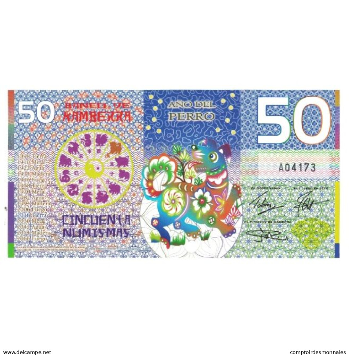 Billet, Australie, Billet Touristique, 2018, 50 Dollars ,Colorful Plastic - Specimen
