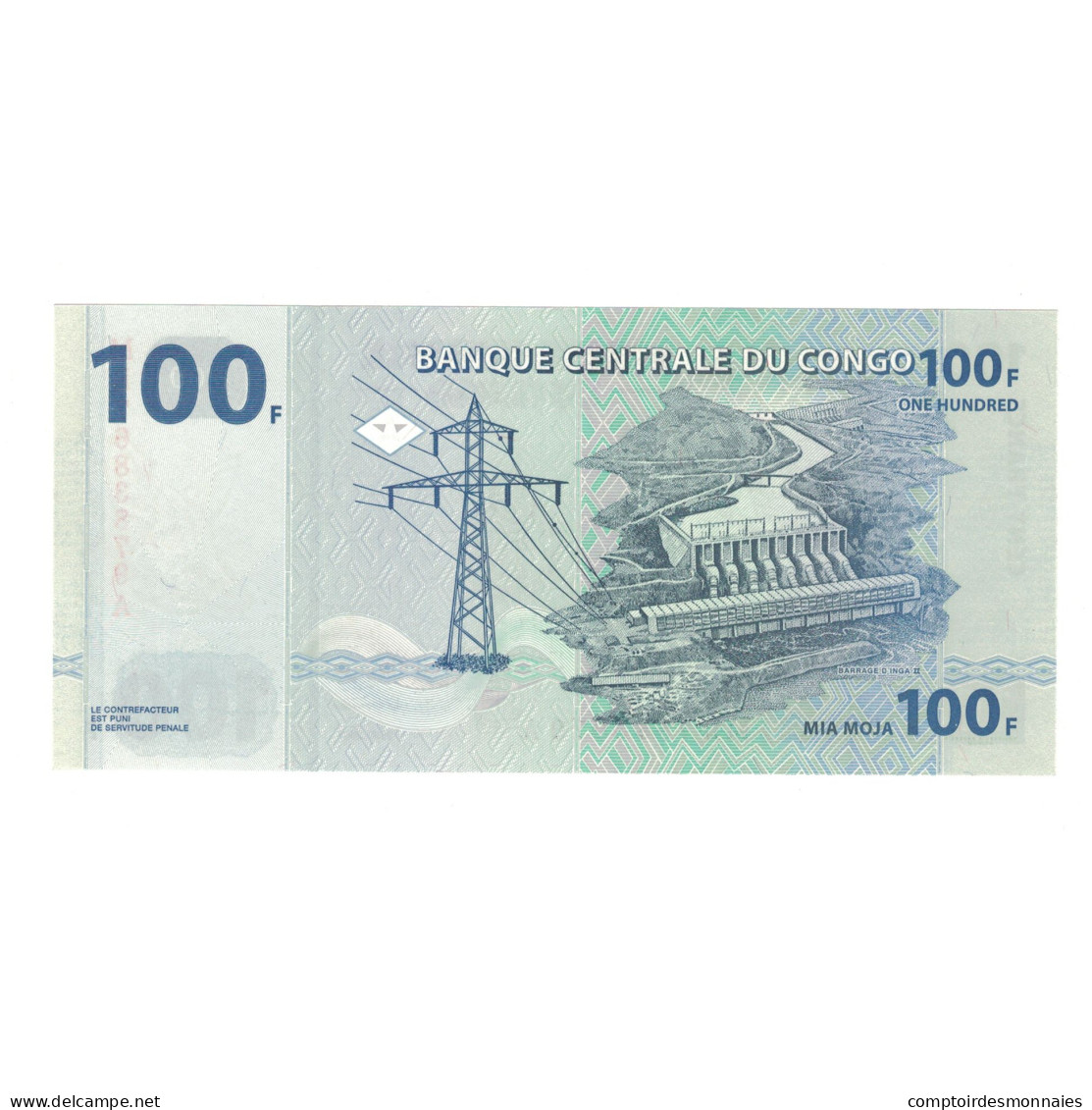 Billet, Congo Democratic Republic, 100 Francs, 2007, 2007-07-31, KM:98a, NEUF - Republic Of Congo (Congo-Brazzaville)