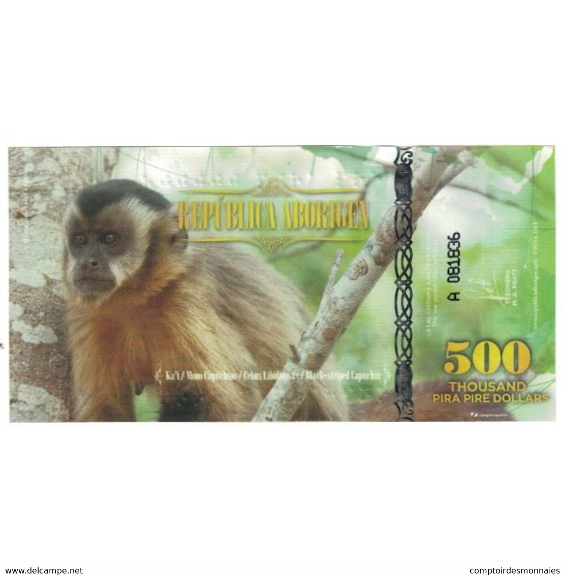 Billet, Australie, 500 Dollars, 2014, REPUBLICA ARBORIGEN, NEUF - Specimen