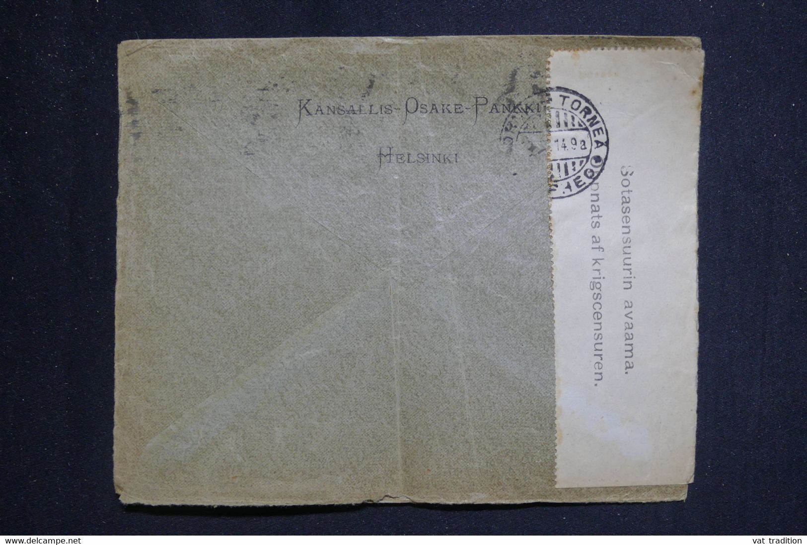 FINLANDE / RUSSIE - Enveloppe Commerciale De Helsinki Pour La France En 1914 Avec Contrôle Postal  - L 131711 - Covers & Documents