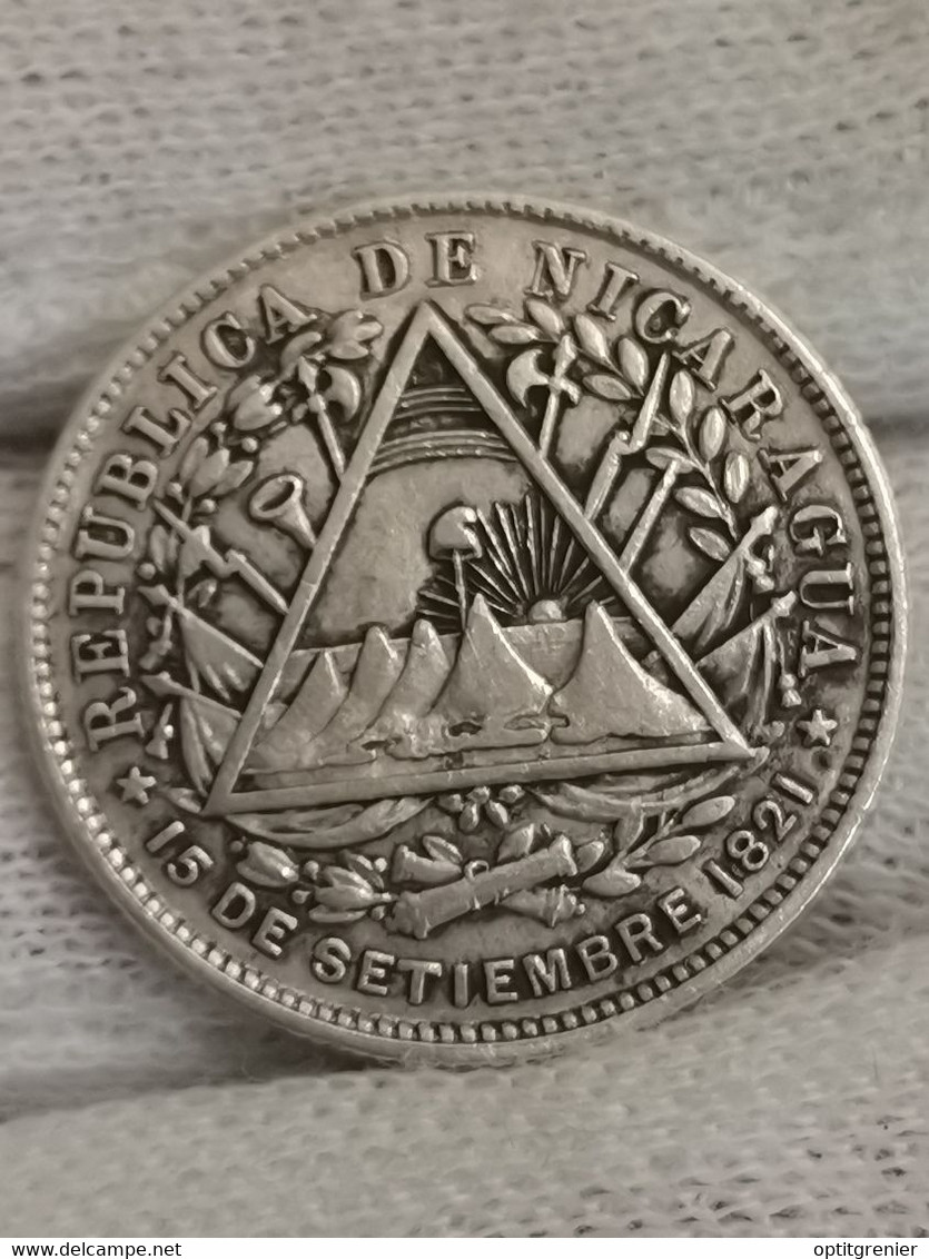 20 CENT 1887 H NICARAGUA ARGENT /  SILVER - Nicaragua